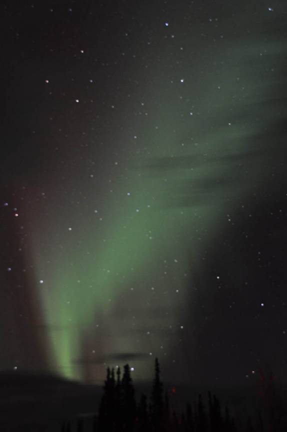 Nossa mais bela Aurora Boreal, nos céus de Tok, no Alaska